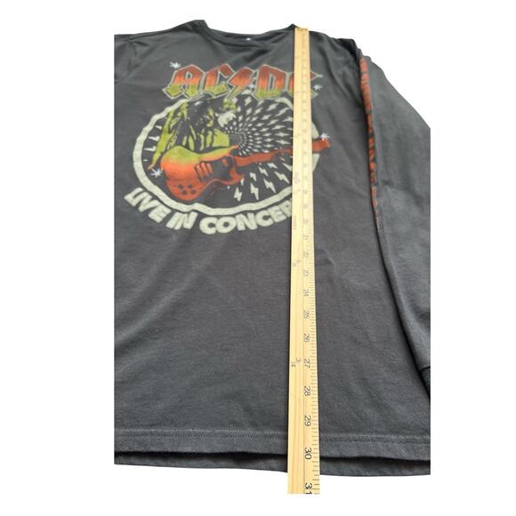 AC/DC Let There Be Rock Tour 77 Long Sleeve T-Shirt Unisex XL Long Gray Band Tee - Picture 6 of 10